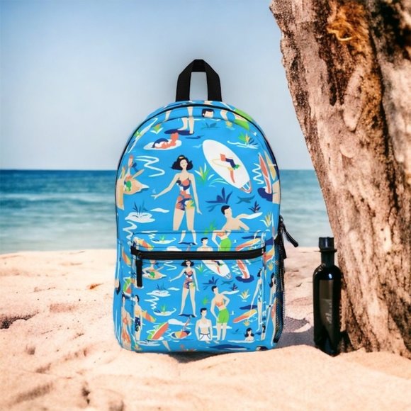Beach Backpack | Summer Bag Nautica l Bookbag | Weekend Backpack | Vacation Back - Picture 10 of 10